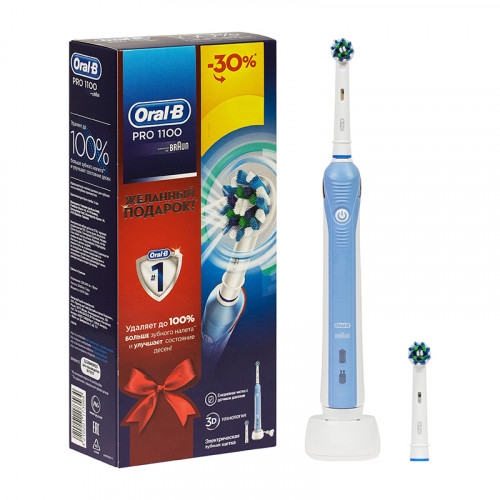 Электрическая зубная щетка Braun Oral-B  PRO1100 D20 CrossAction
