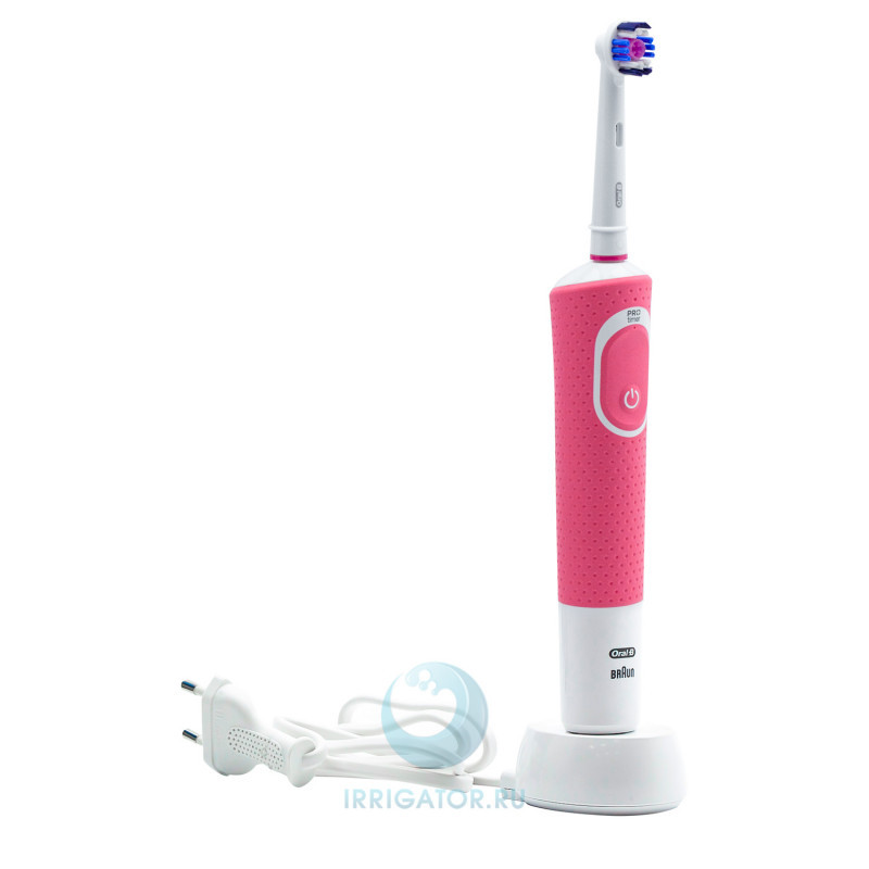 Розовая электрическая зубная щетка oral и сравнить ультразвуковые зубные щетки