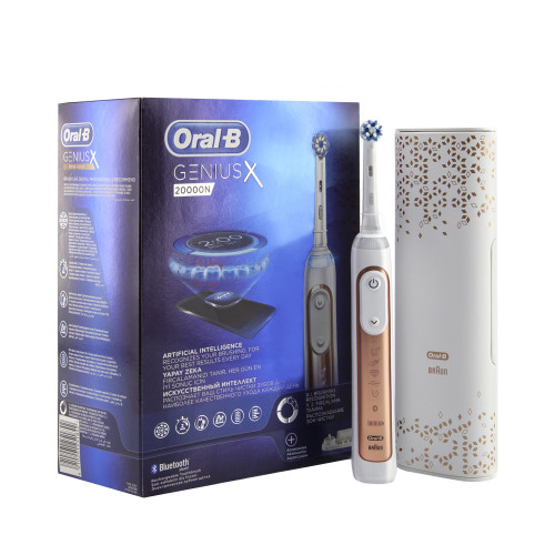 Электрическая зубная щетка Oral-B GeniusX 20000N Sensi Rose Gold D706.515.6X