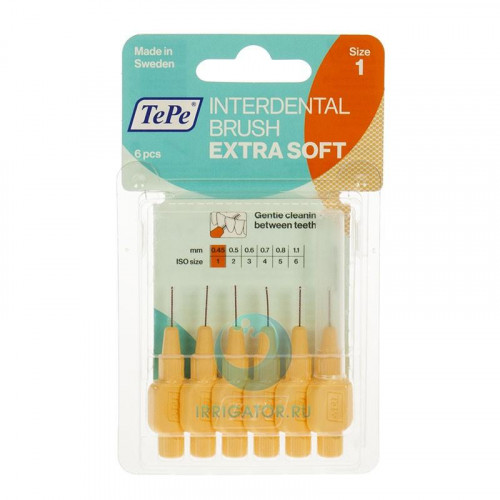 Ершики TePe id-bruch extra soft ORANGE 0.45, 6 шт