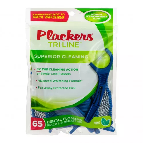 Флоссер Plackers Tri-Line, 65 шт. Флоссер Plackers Tri-Line, 65 шт.