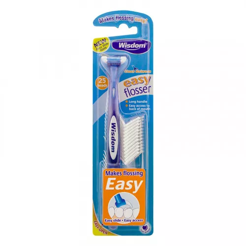 Зубочистки Wisdom Easy Flosser держатель со сменными насадками, 15 шт