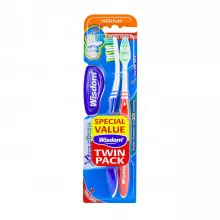 Набор зубных щеток Wisdom Xtra Clean Twin 2 шт. синяя/красная, medium
