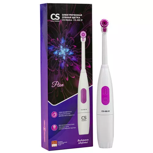 Электрическая зубная щетка CS Medica CS-466-W Pion, белая Электрическая зубная щетка CS Medica CS-466-W Pion, белая