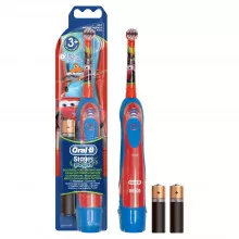 Детская электрическая зубная щетка Oral-B Stages Power (на батарейках) Тачки 3+