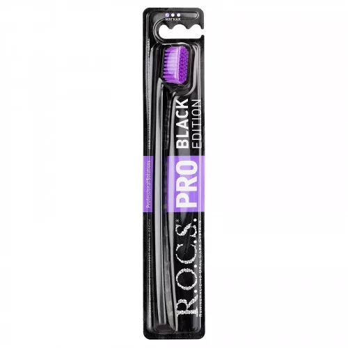 Зубная щетка R.O.C.S.PRO 5940 Black Edition, фиолетовая, soft Зубная щетка R.O.C.S.PRO 5940 Black Edition, фиолетовая, soft