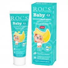 Зубная паста R.O.C.S. Baby 0-3 лет Банановый микс, 35 мл