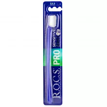 Зубная щетка R.O.C.S. PRO Sensitive 5940 синяя-белая, мягкая