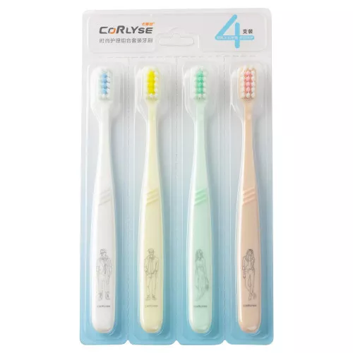 Набор зубных щеток Corlyse NO.501/1 soft, 4 шт. Набор зубных щеток Corlyse NO.501/1 soft, 4 шт.