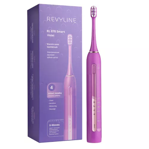 Электрическая звуковая зубная щётка Revyline RL 070 Violet Электрическая звуковая зубная щётка Revyline RL 070 Violet