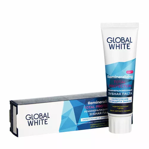 Зубная паста Global White Remineralizing Total Protection, 100 г Зубная паста Global White Remineralizing Total Protection, 100 г