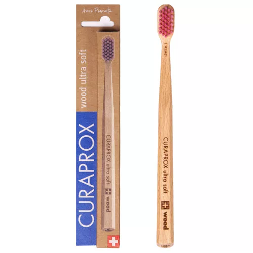 Зубная щетка Curaprox CS wood 4400 ultra soft, розовая Зубная щетка Curaprox CS wood 4400 ultra soft, розовая