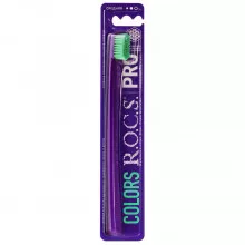 Зубная щетка R.O.C.S. PRO Colors фиолетовая/зеленая, medium