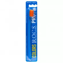 Зубная щетка R.O.C.S. PRO Colors синяя/оранжевая, medium