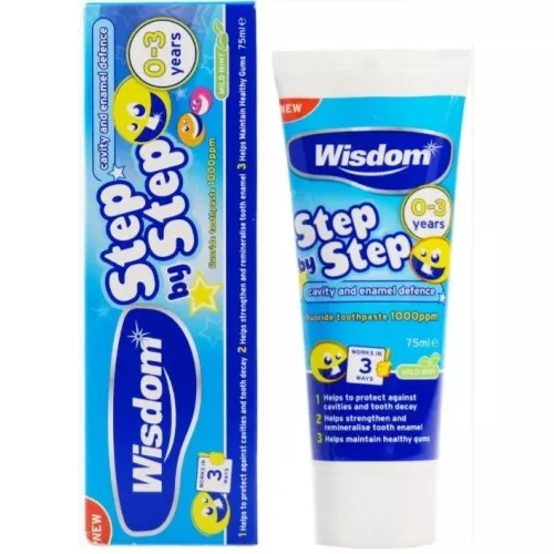 Зубная паста Wisdom Step by Step 0-3 лет, 75 мл Зубная паста Wisdom Step by Step 0-3 лет, 75 мл