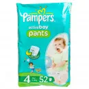 PAMPERS подгузники-трусики Activ Boyl Maxi 9-14 кг Джамбо 52 шт