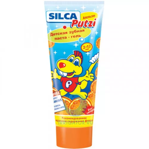 Зубная паста SILCA Putzi Апельсин 2-12 лет, 75 мл