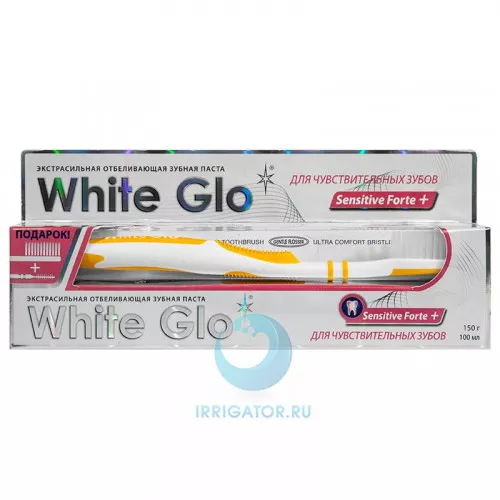 Зубная паста White Glo Sensitive отбеливающая, 100 мл