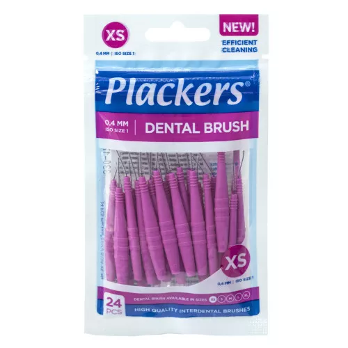 Plackers Dental Brush XS Межзубные ершики 0,4 мм (24 шт.) Plackers Dental Brush XS Межзубные ершики 0,4 мм (24 шт.)