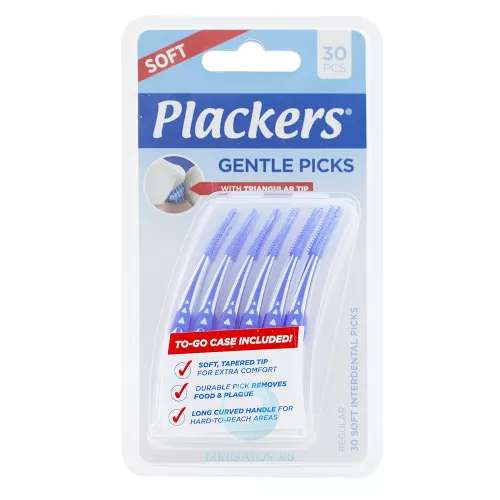 Plackers Gentle Picks Межзубные ершики силиконовые (30 шт.) Plackers Gentle Picks Межзубные ершики силиконовые (30 шт.)